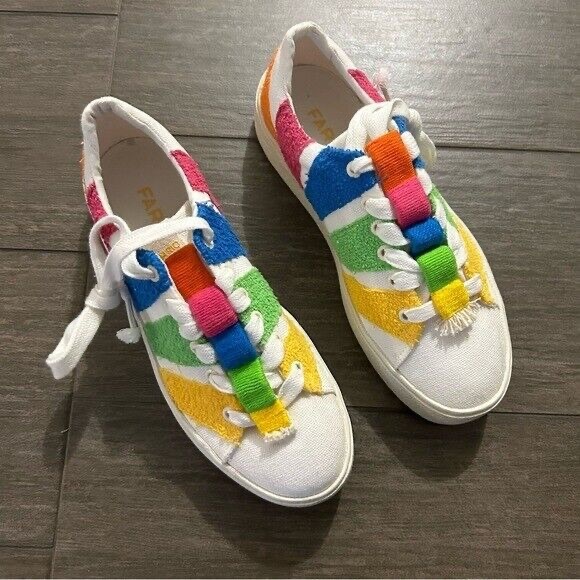 Farm Rio Rainbow Crochet Terry Platform Sneakers - Picture 4 of 6
